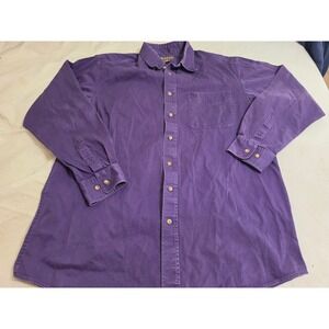 Ariat Mens Purple Twill Long Sleeve‎ Button Down Western Shirt XLT 10017940